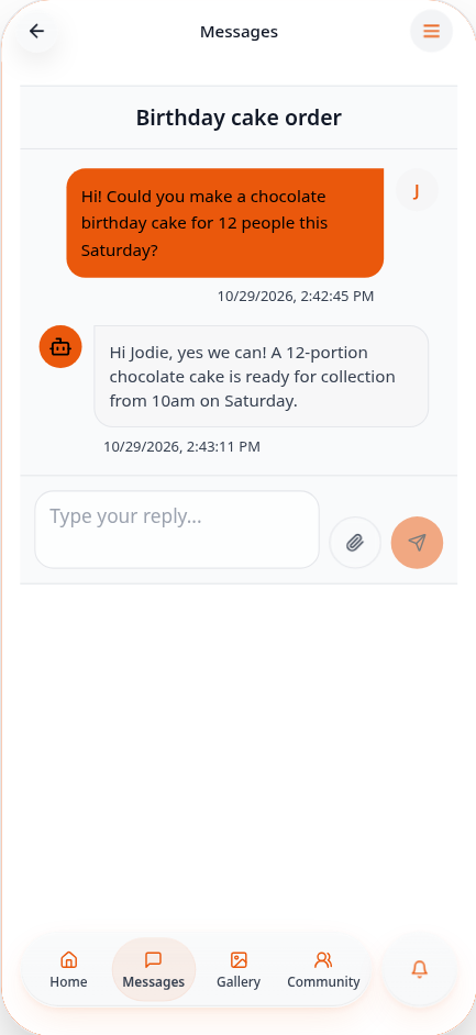Chat with customers using Messages