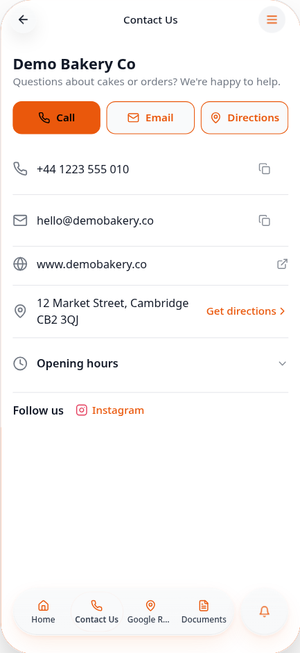 Add a Contact Us page
