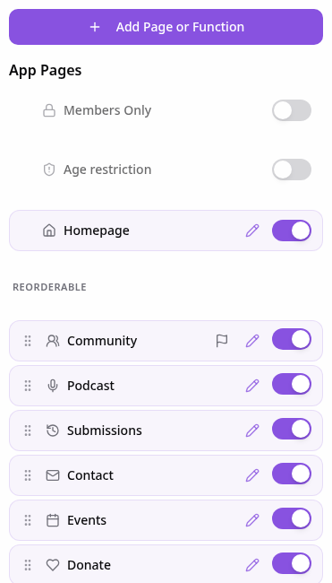 Pages panel in the Demo Bakery Co editor