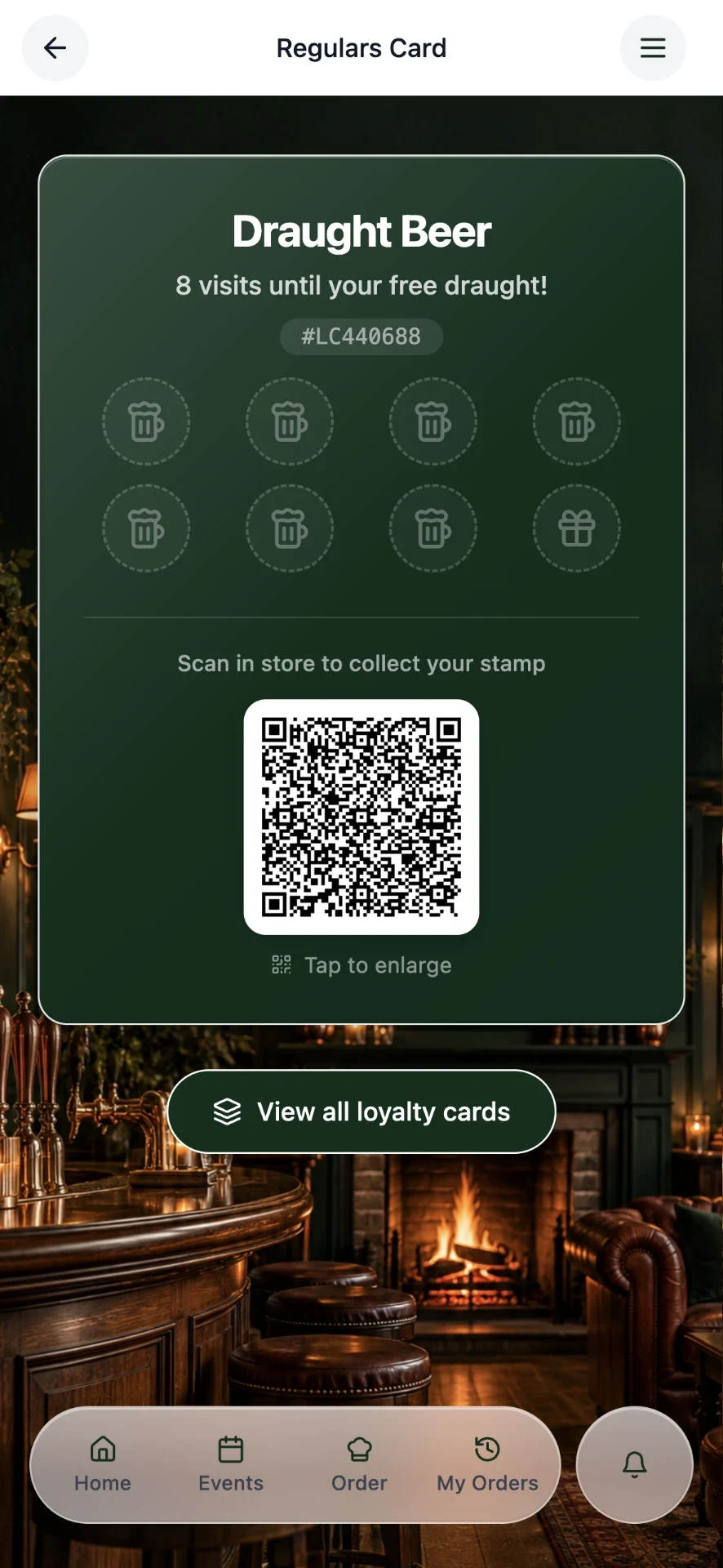 The Copper Stag app example: Reward a visit