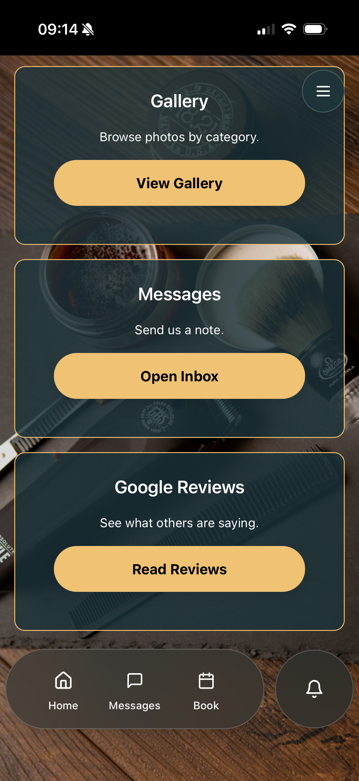 Barbershop app chat