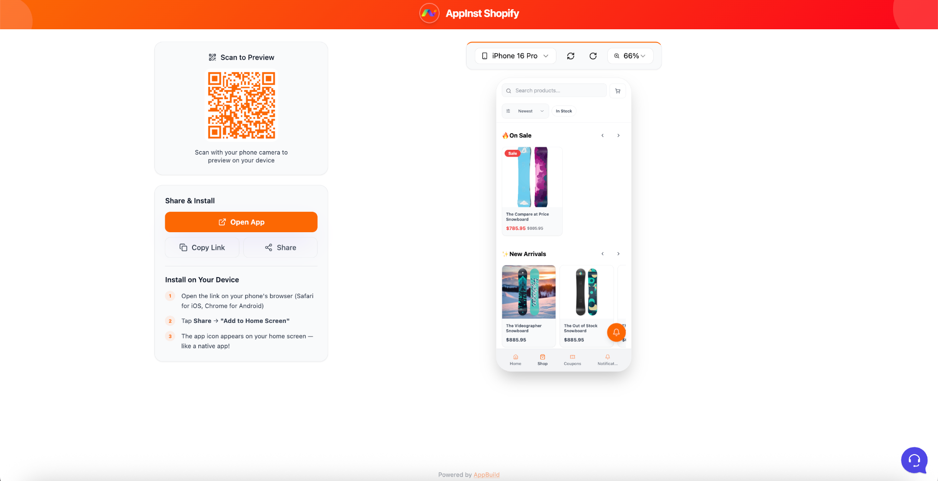 Analytics dashboard showing app performance metrics