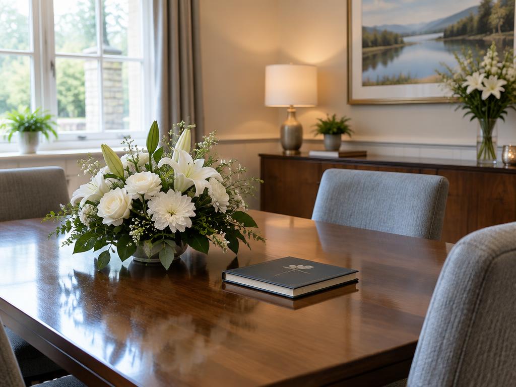 A view inside an independent funeral director business