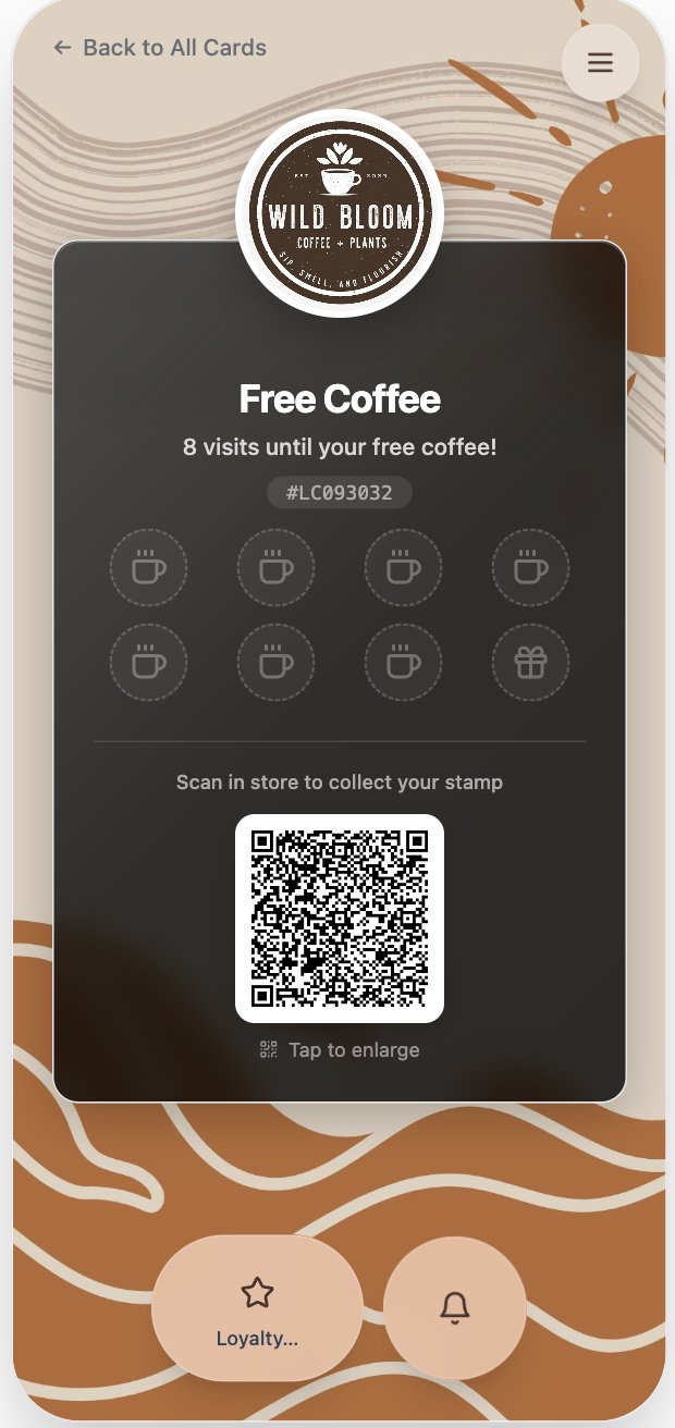Wild Bloom Coffee loyalty card