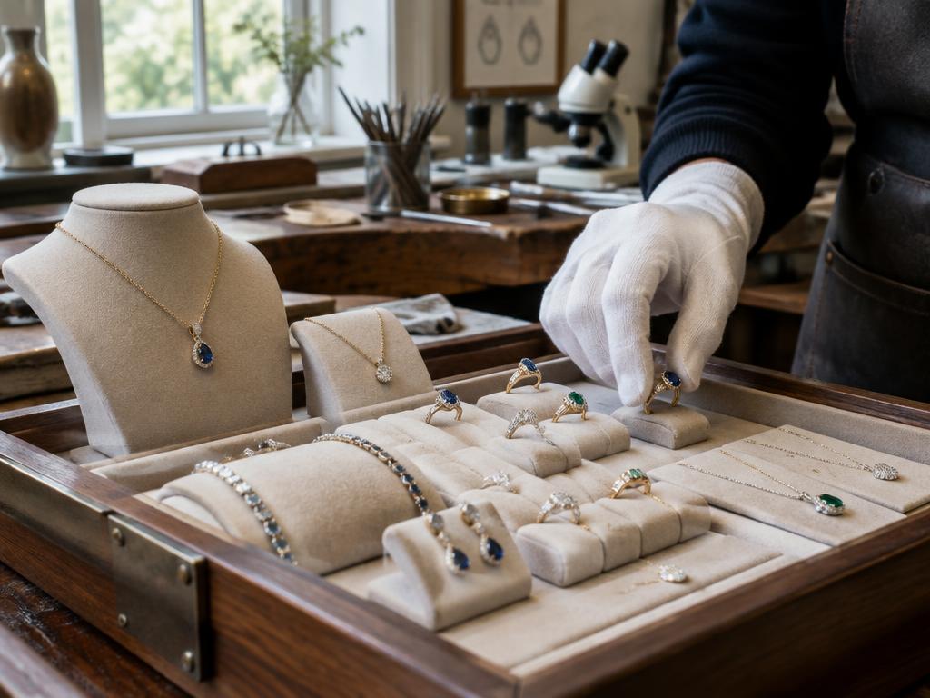 A view inside an independent jewellers business