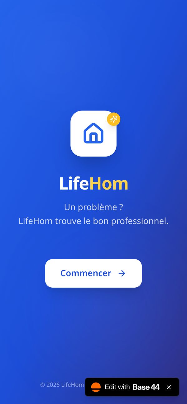 LifeHom running as a mobile app