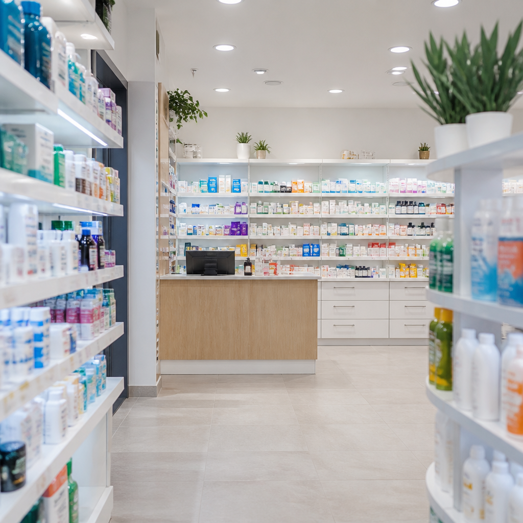 Pharmacy app showing repeat prescription requests and collection alerts on a phone