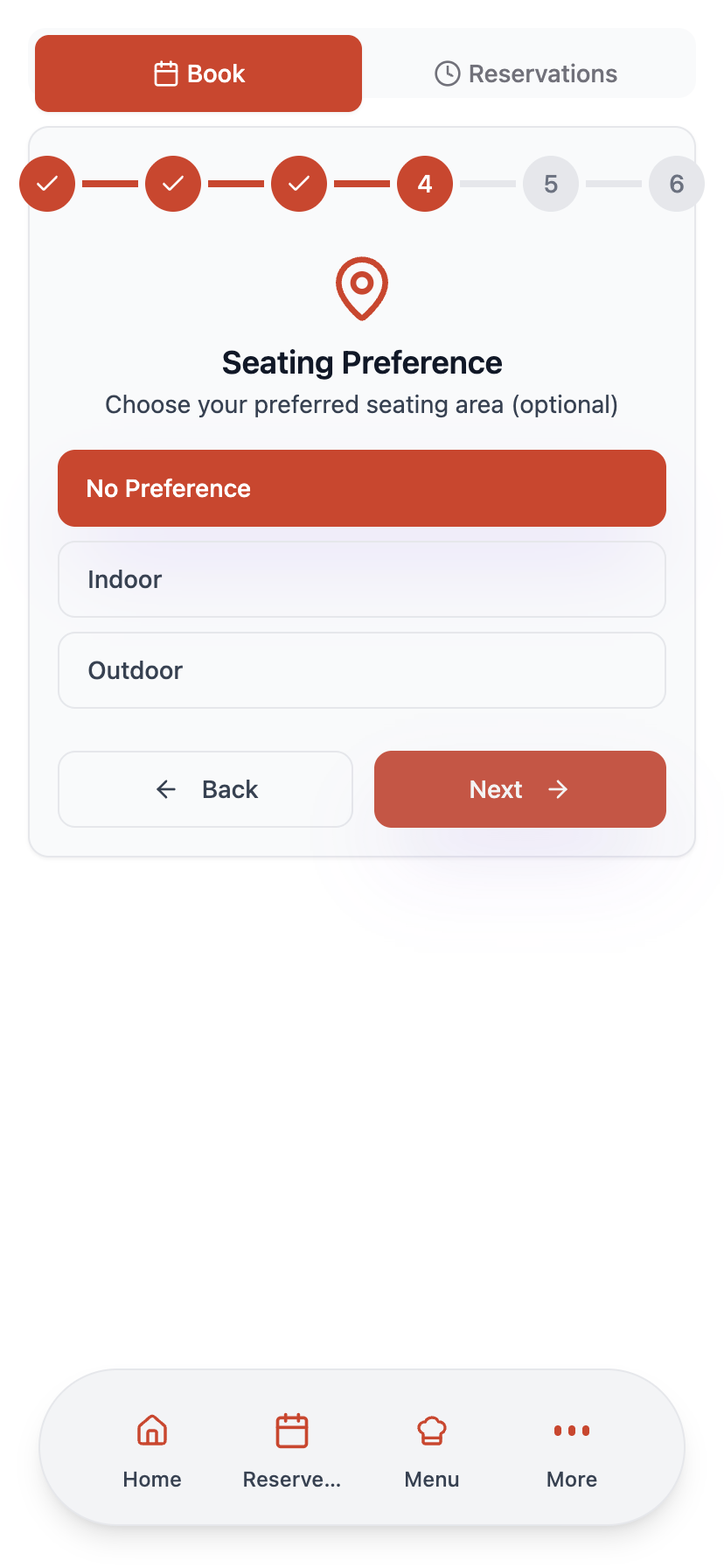 Effortless Table Reservations - Step 4